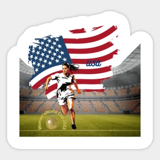 Unisex t-shirt, Women's World Cup t-shirts, USA soccer t-shirts, football t-shirts, women’s sport, empowerment, supporting female athletes Sticker